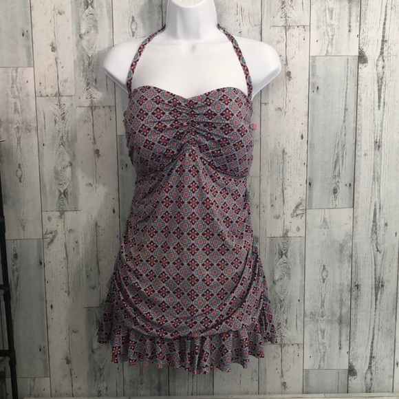 Liz Claiborne Other - Liz Claiborne Ruched Side Halter Swimsuit 20W